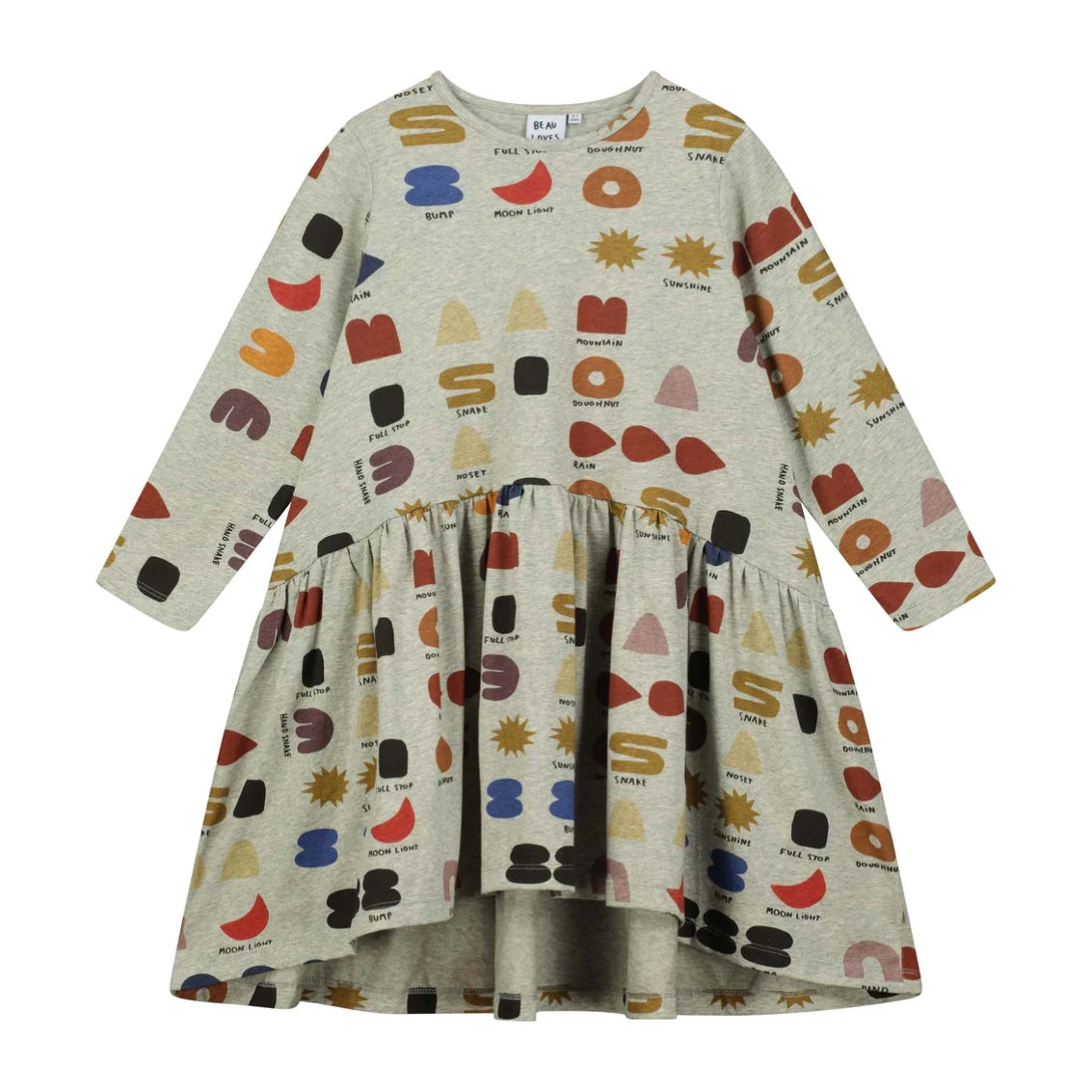 Grey Marl 'What Do You See?' Luna Dress