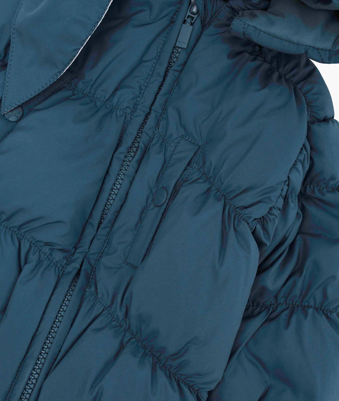 Puffer Bunny Baby Overall - Petrol Blue