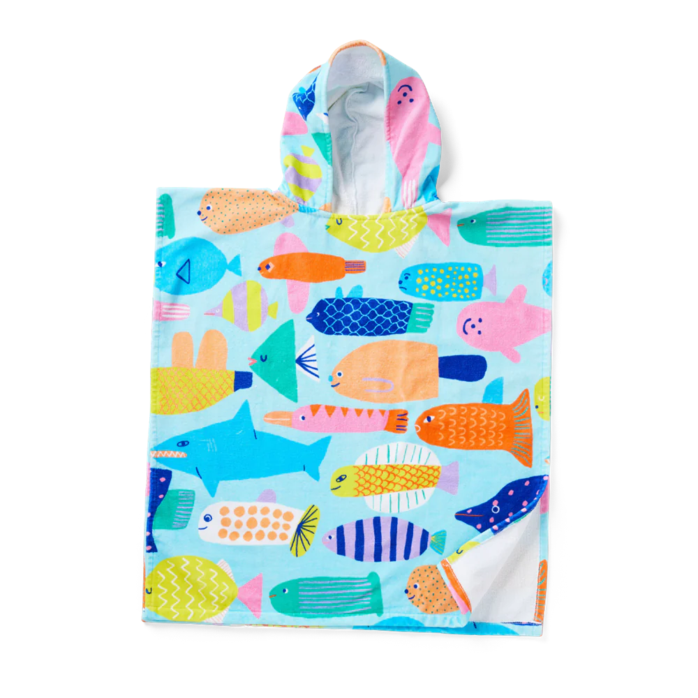 Kids Hooded Towel - Rainbow Reef