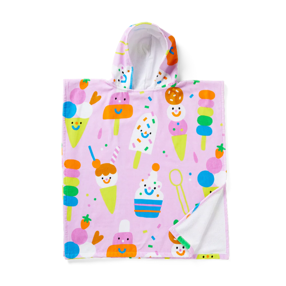 Kids Hooded Towel - Sundae Fun Day
