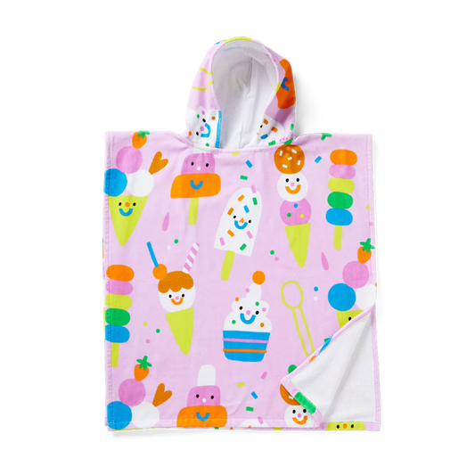 Kids Hooded Towel - Sundae Fun Day