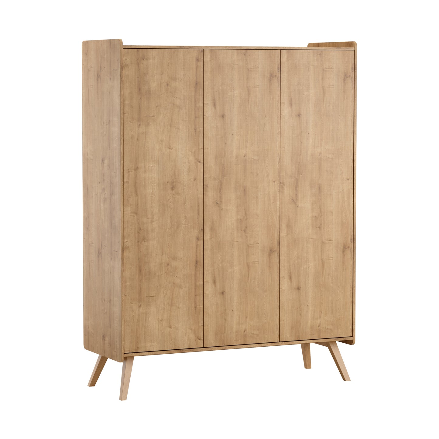 Vintage 3-Door Wardrobe - Oak