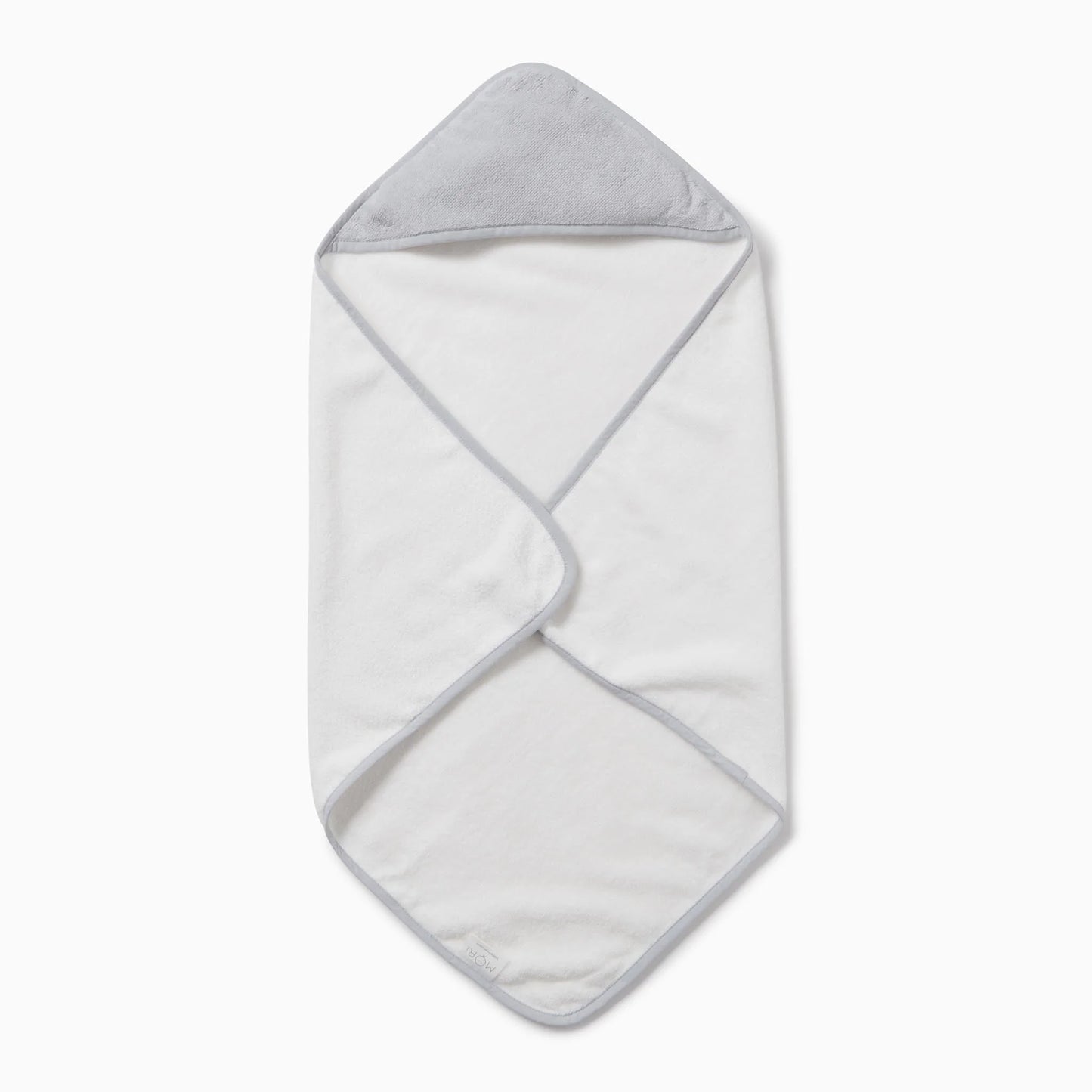 Baby Hooded Towel - Grey & White