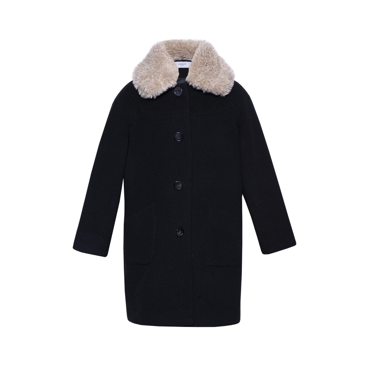 Wool Coat Peak Black
