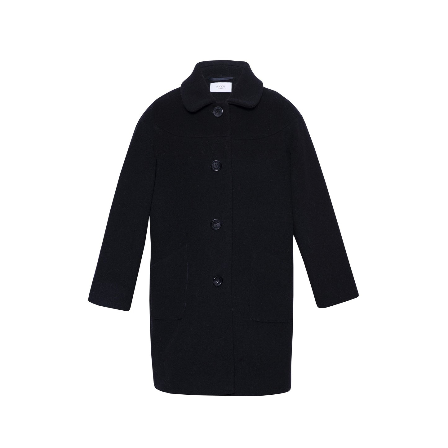 Wool Coat Peak Black