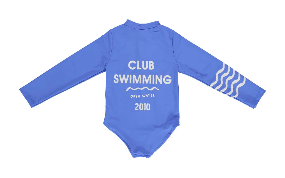 Blue Hero Long Sleeve Swimsuit