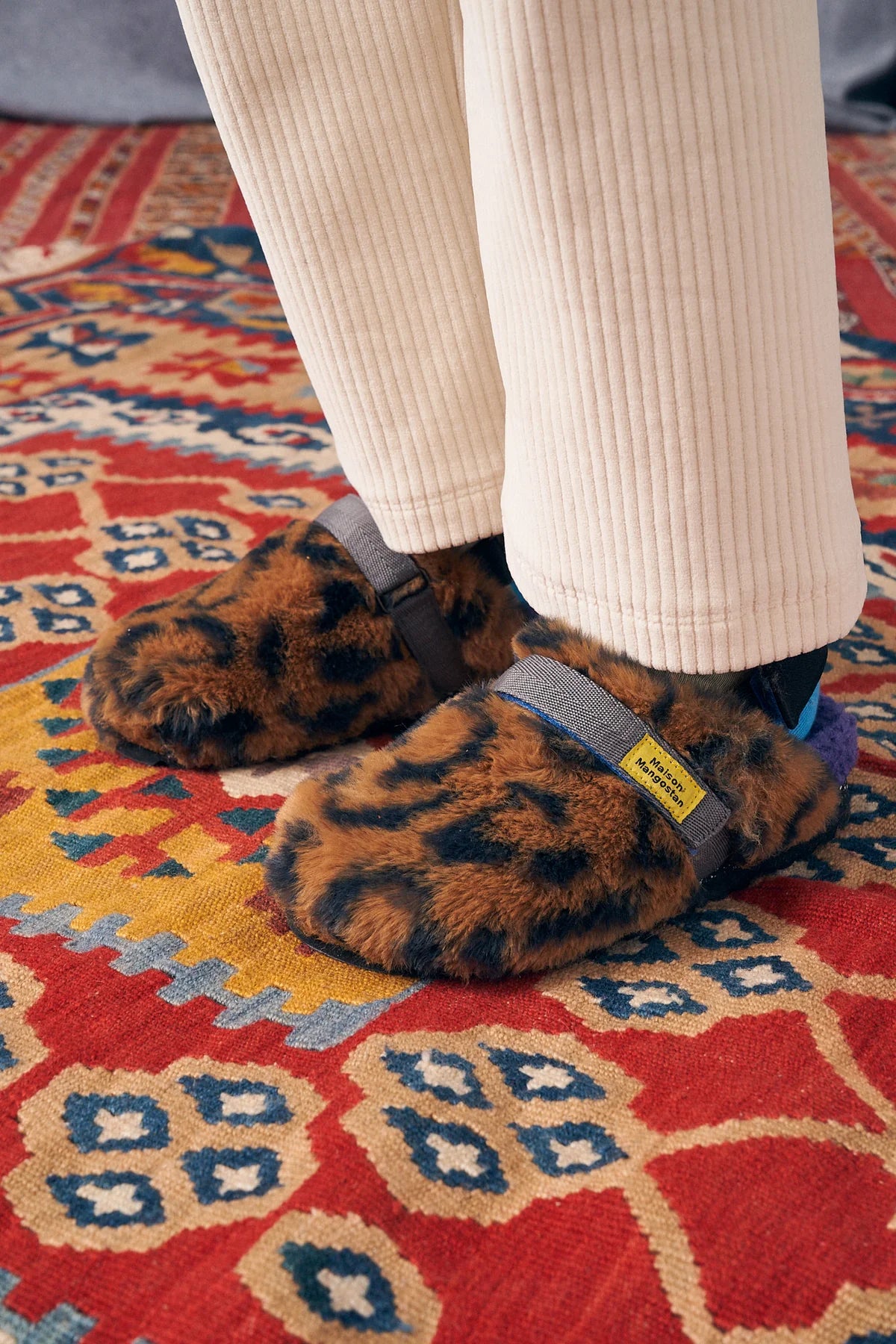 Almond Leopard Clogs