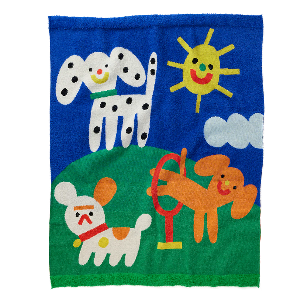 Puppy Park Knit Blanket
