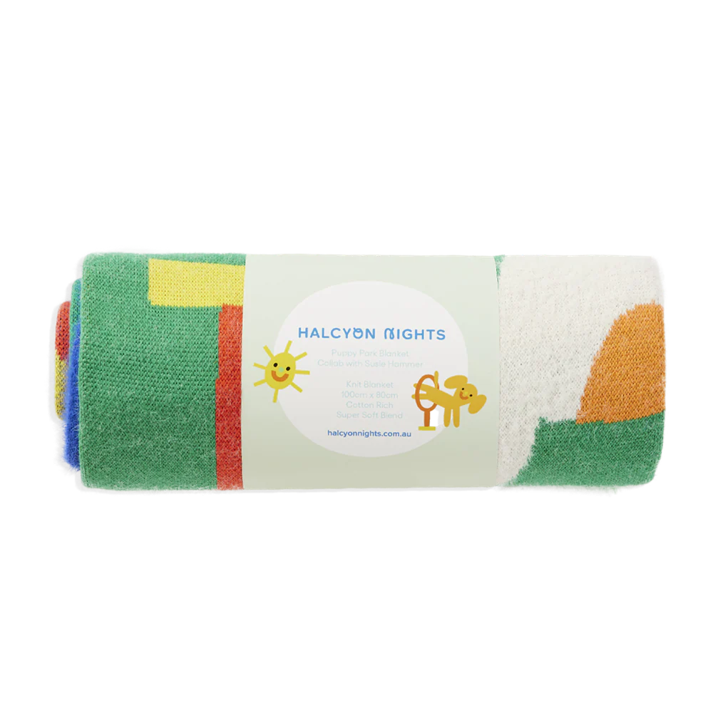 Puppy Park Knit Blanket