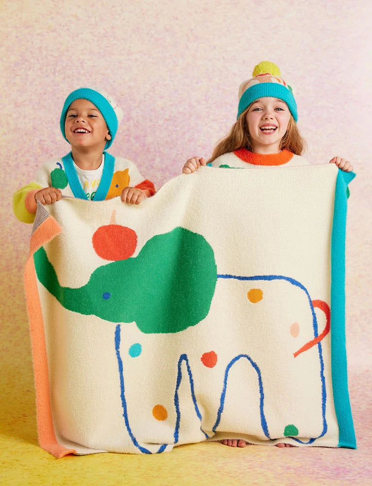 Happy Herd Knit Blanket