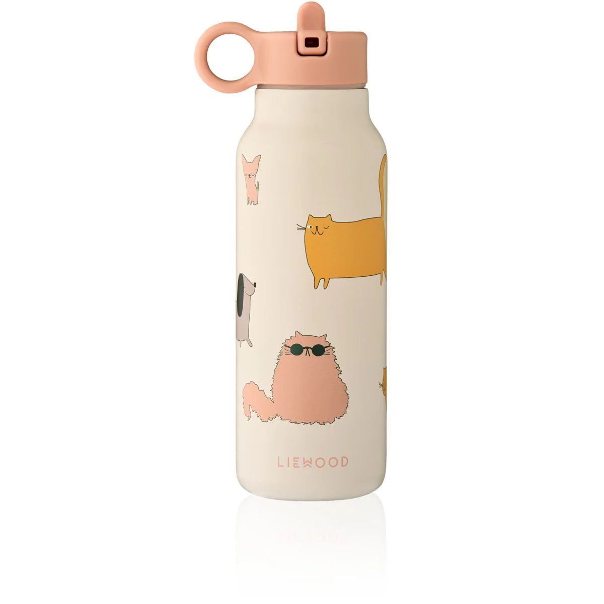 Falk Water Bottle 350ml - Cats and Dogs / Sandy