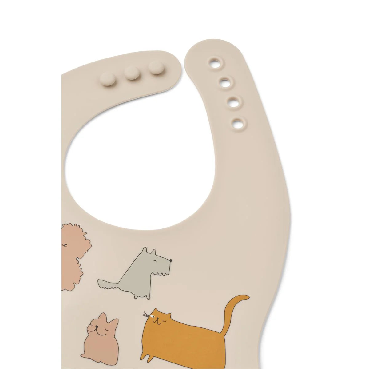 Ember Printed Bib 2-pack - Cats and Dogs / Sandy