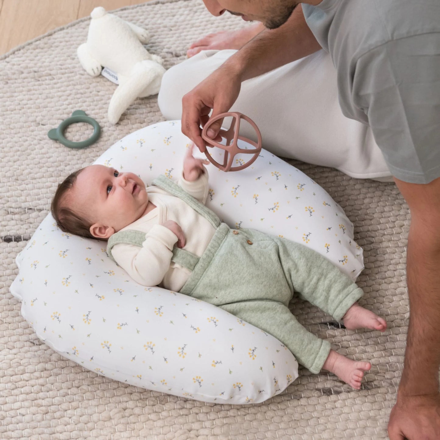 Softy Cotton Nursing Pillow - Flower Yellow
