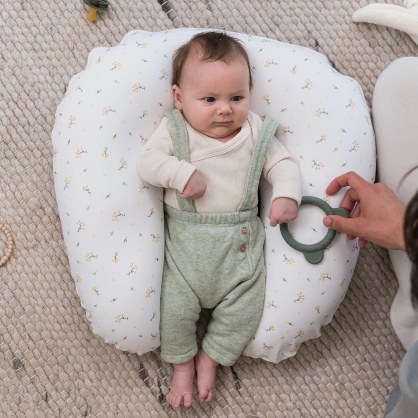 Softy Cotton Nursing Pillow - Flower Yellow