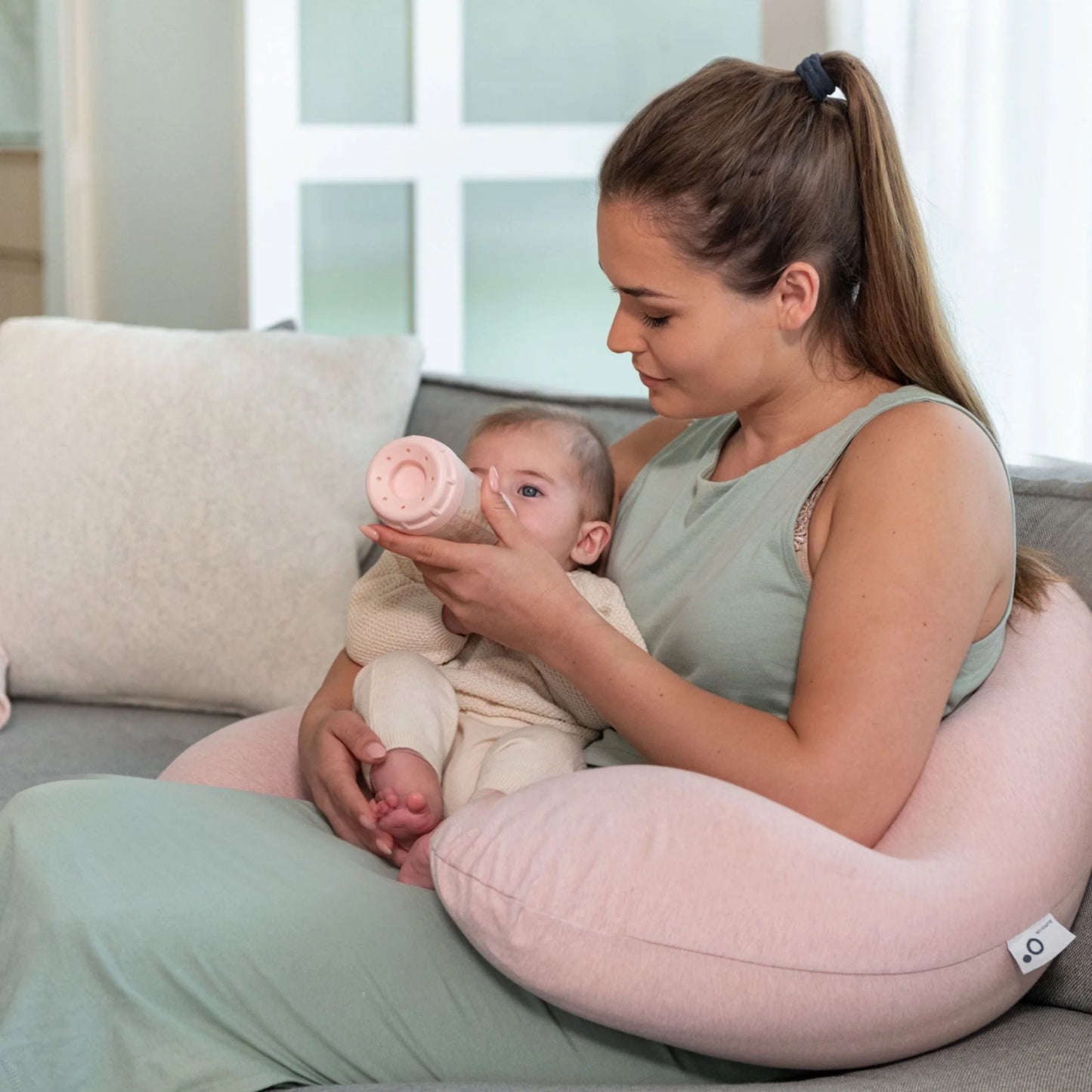 Buddy Pregnancy & Nursing Pillow - Chiné Pink