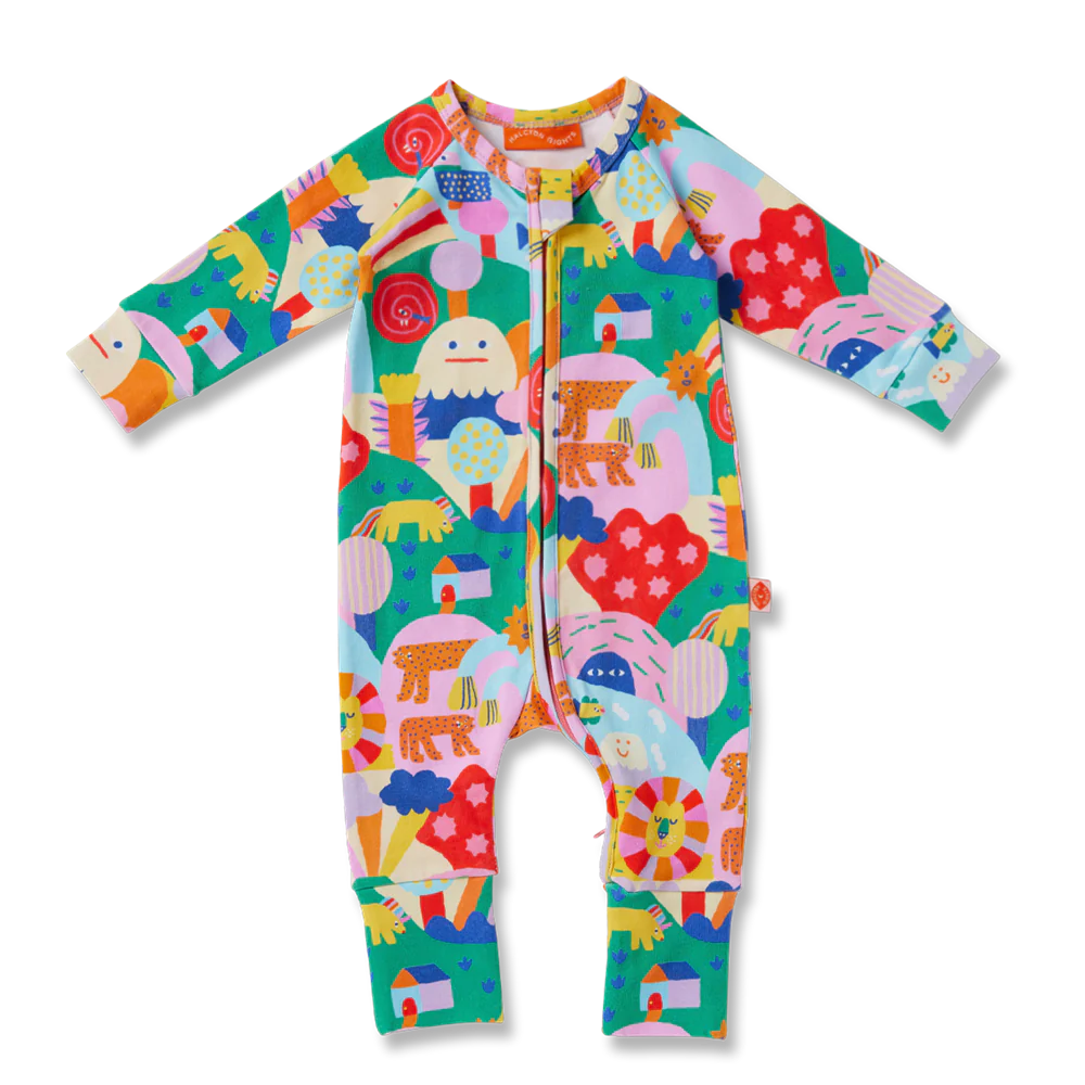 Rainbow Valley Long Sleeve Playsuit
