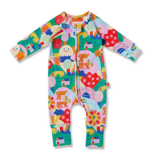 Rainbow Valley Long Sleeve Playsuit