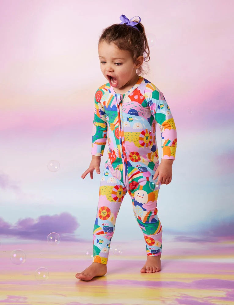 Rainbow Valley Long Sleeve Playsuit