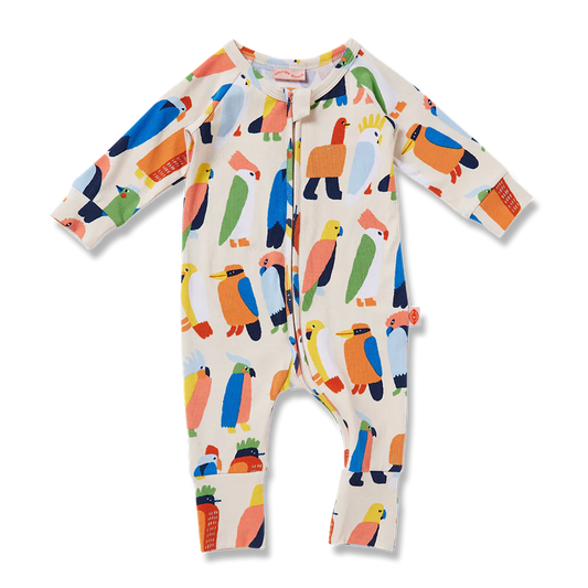 Flamin' Galahs Long Sleeve Playsuit