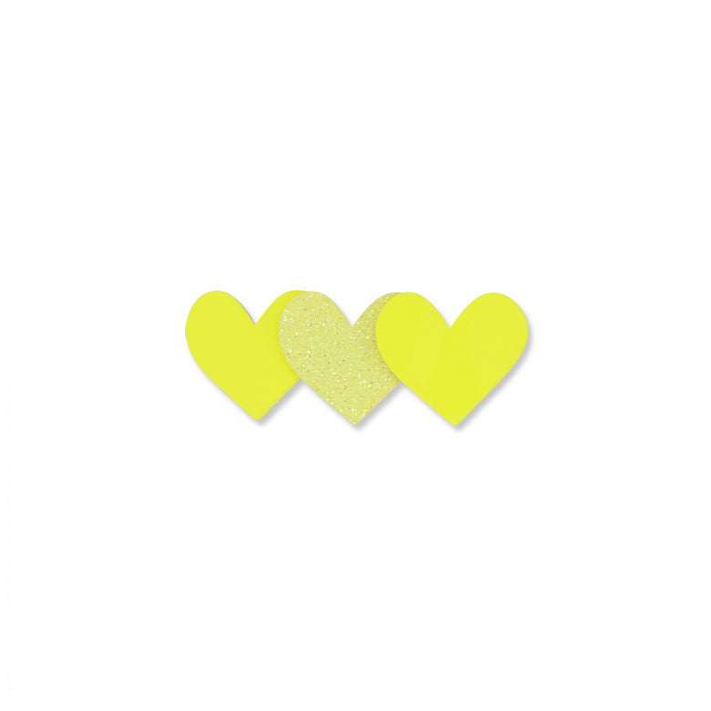 Glitter Hearts Hair Clip