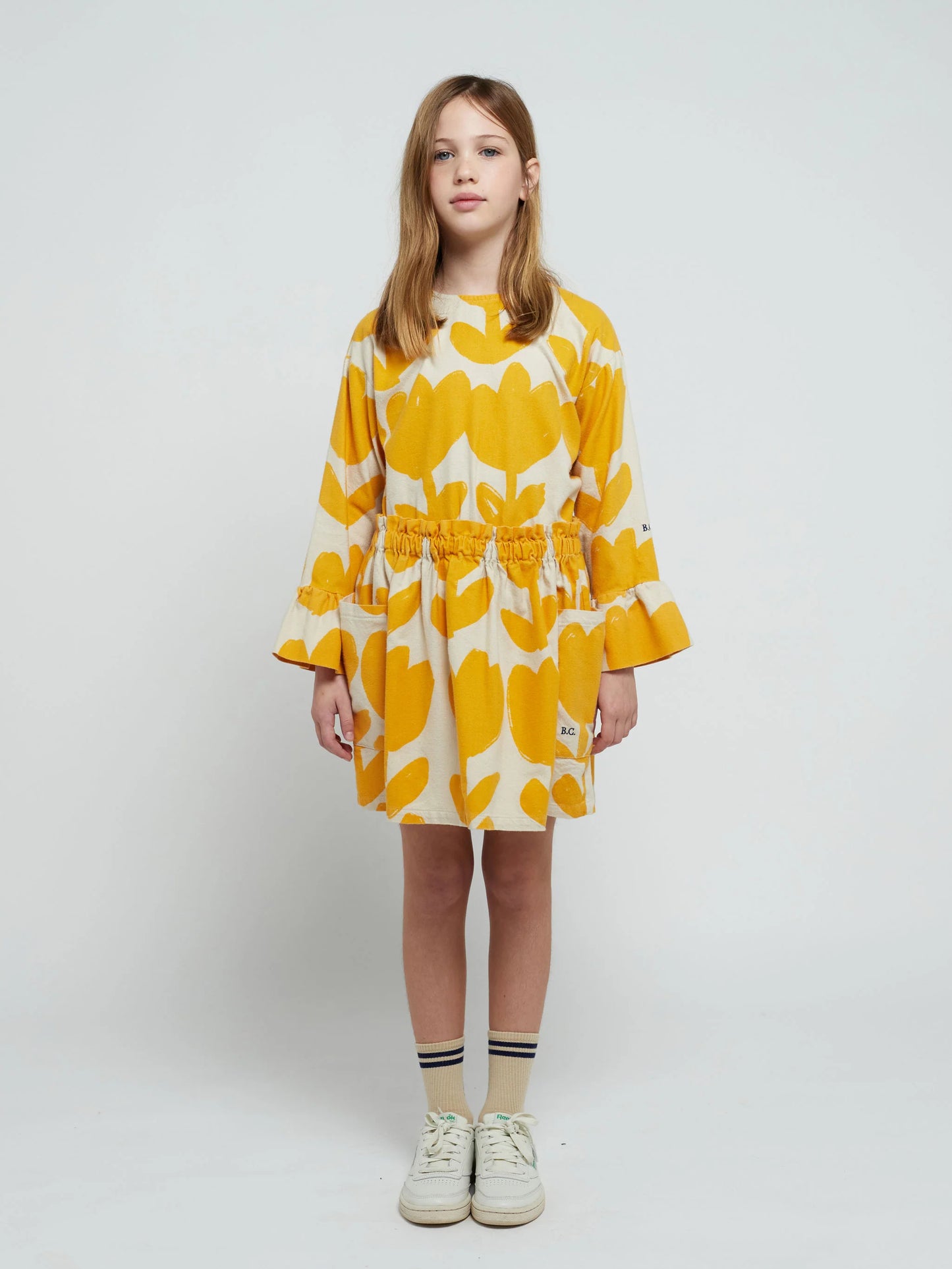 Big Flower Ruffle Blouse