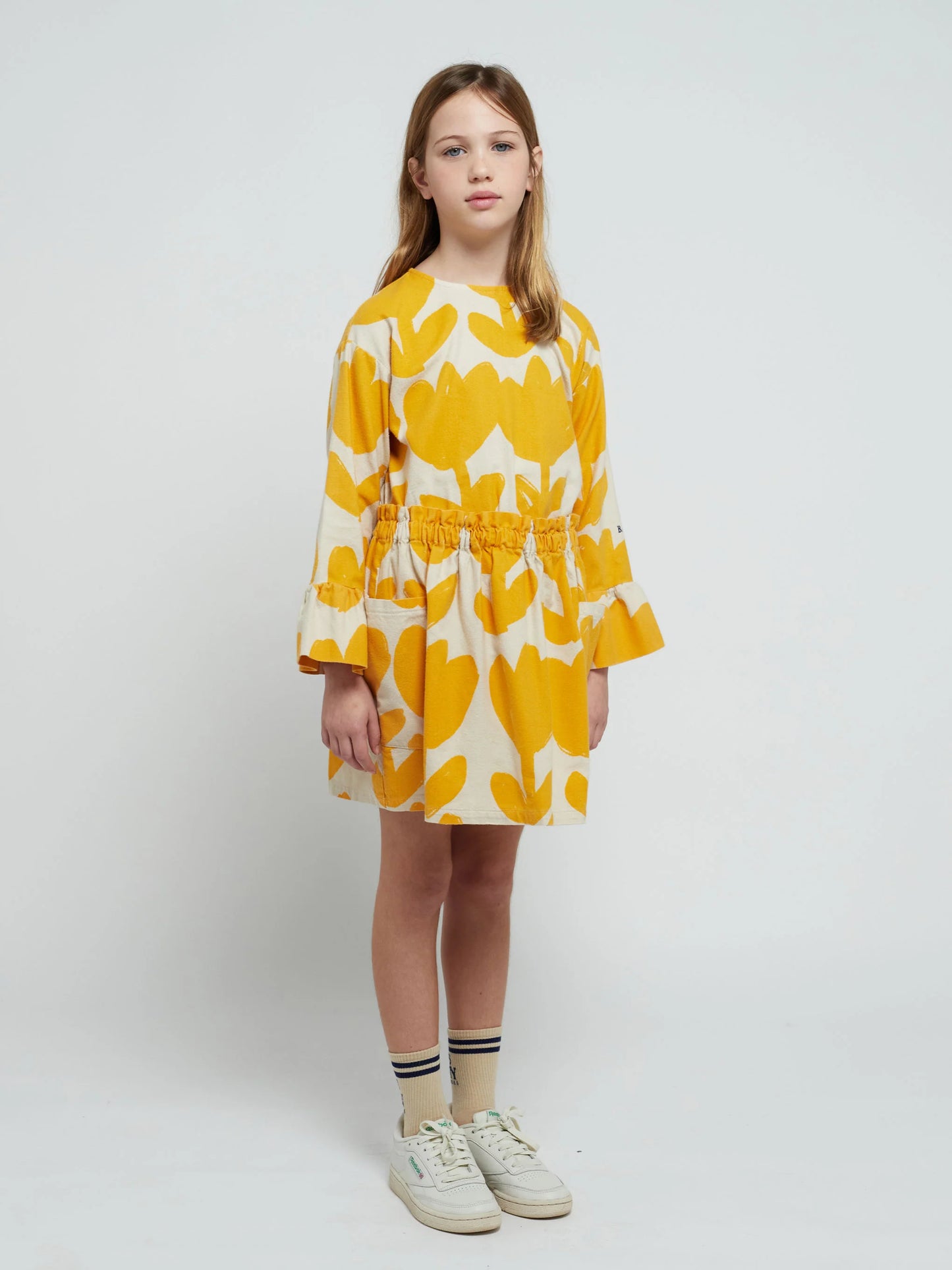 Big Flower Ruffle Blouse