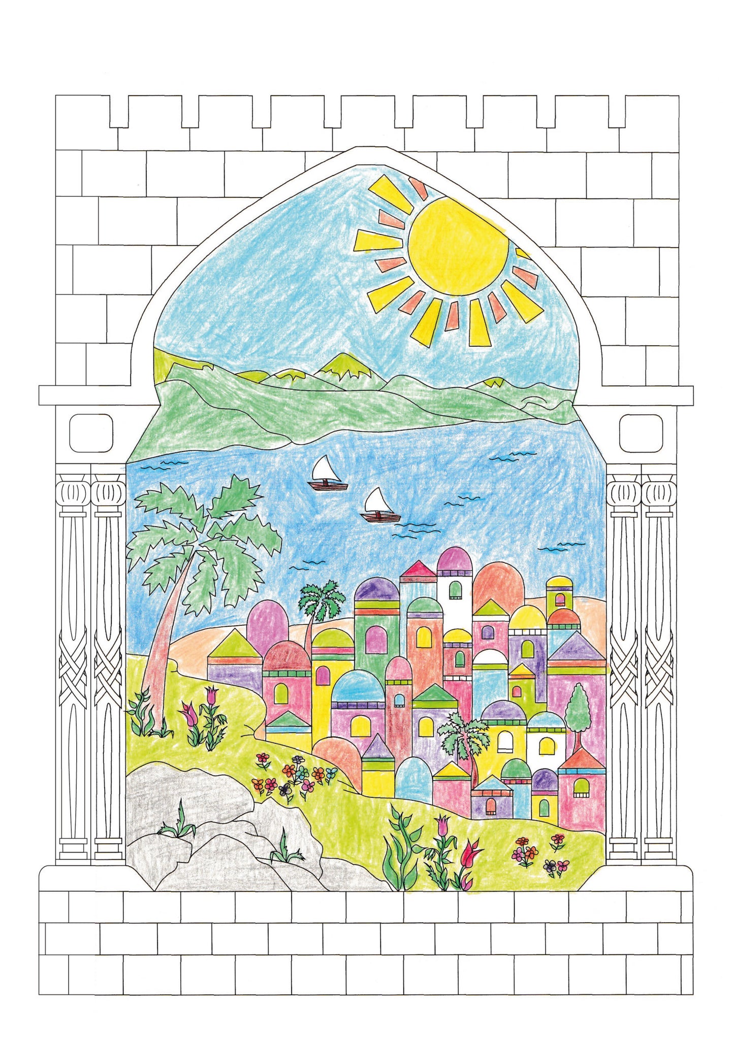 Coloring Palestine: Adult Zen Coloring Book