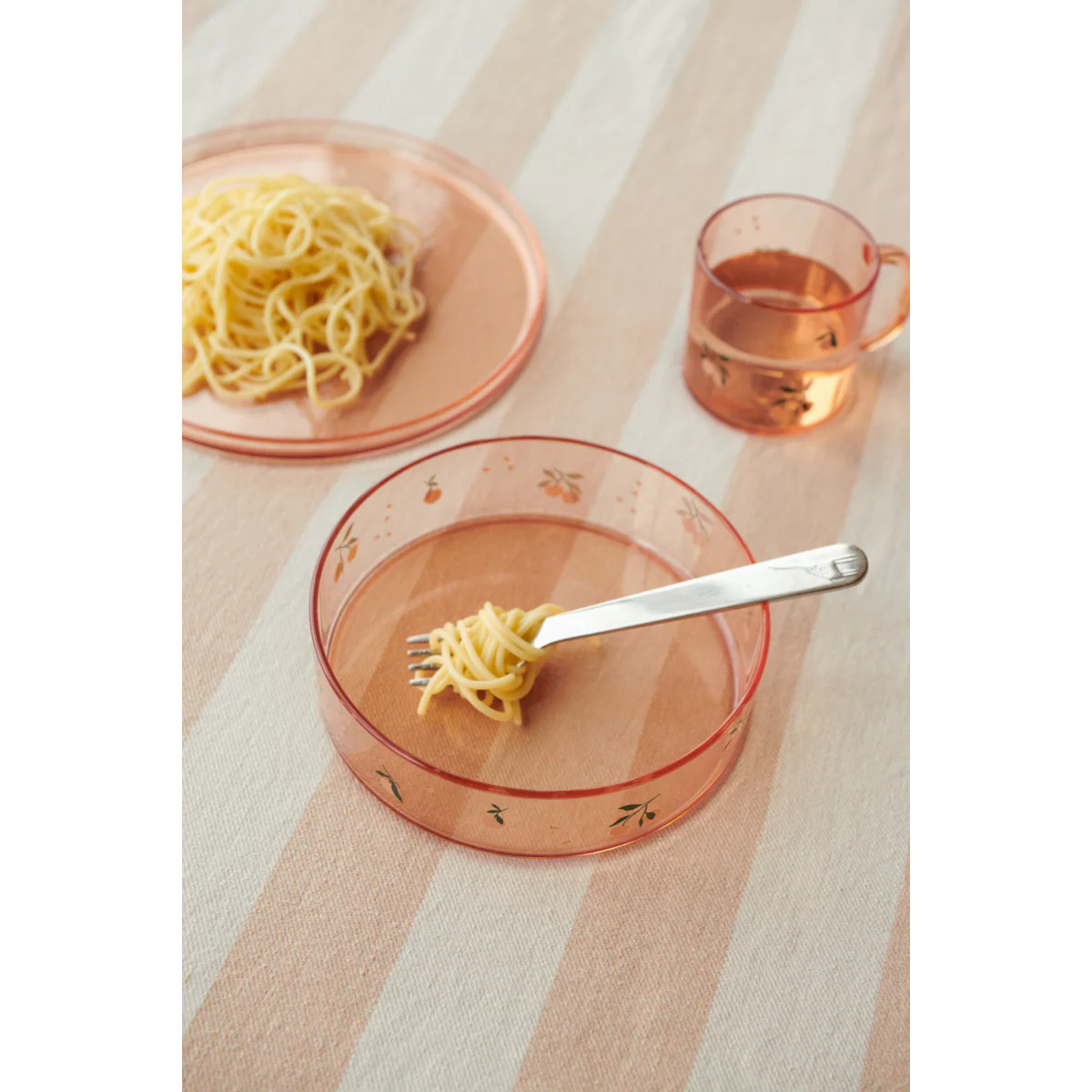 Siva Printed Tableware Set - Peach / Sea shell