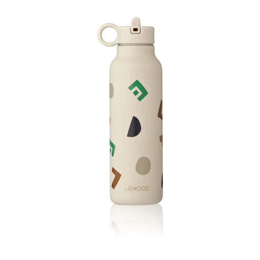 Falk Water Bottle 500ml - Graphic Alphabet / Sandy