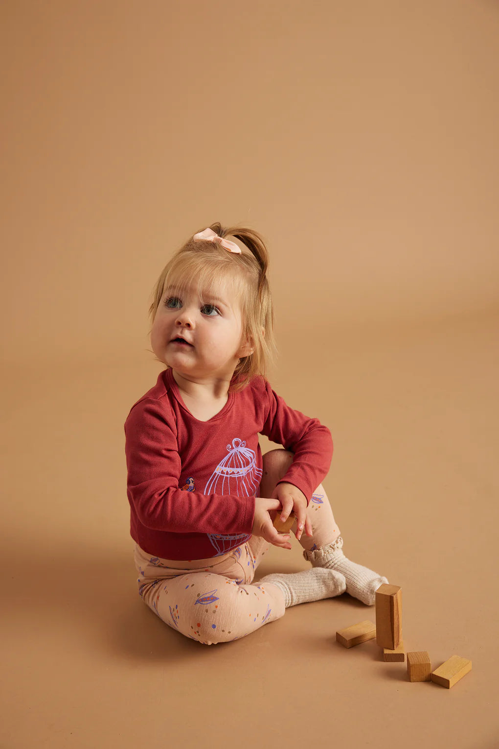 Paula Baby Legging - Pea