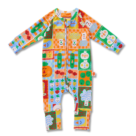 Pocket Patch Long Sleeve Playsuit & Bib Set