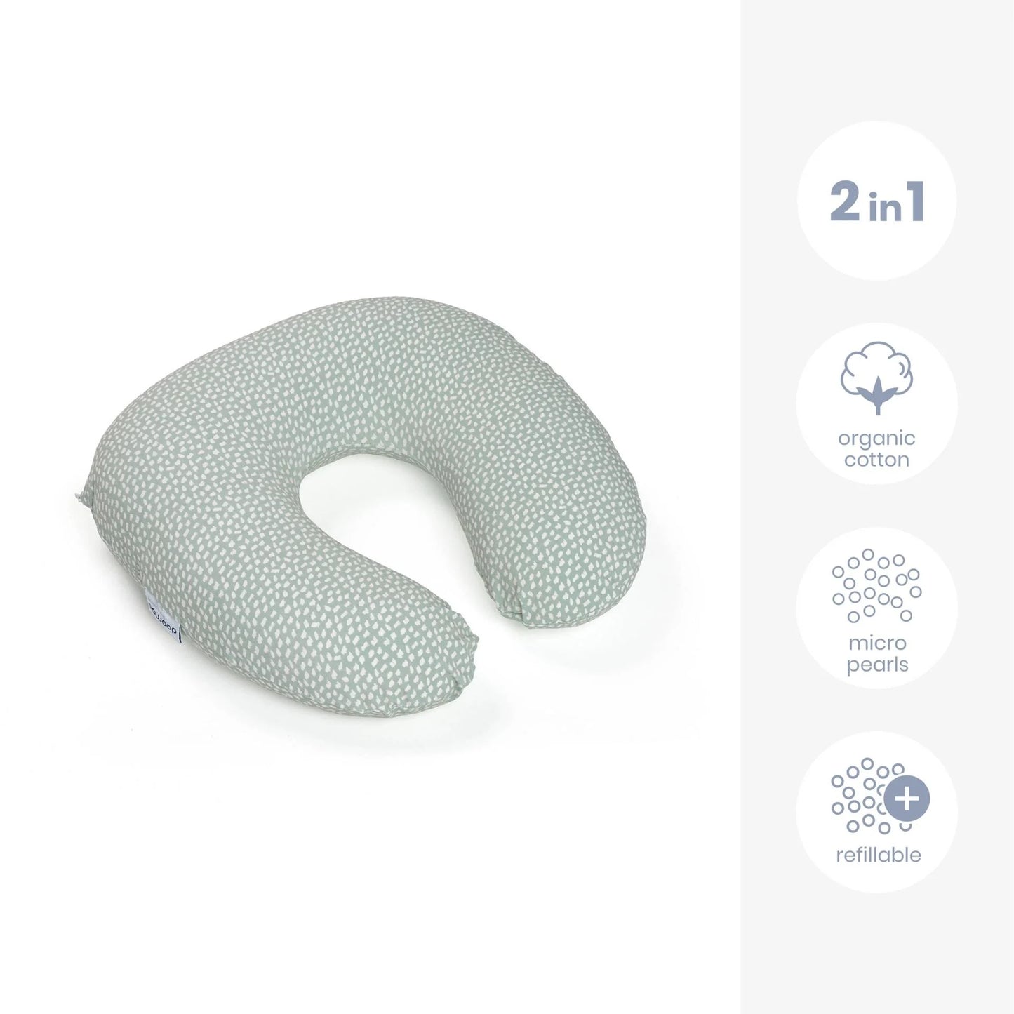 Softy Cotton Nursing Pillow - Cloudy Khaki