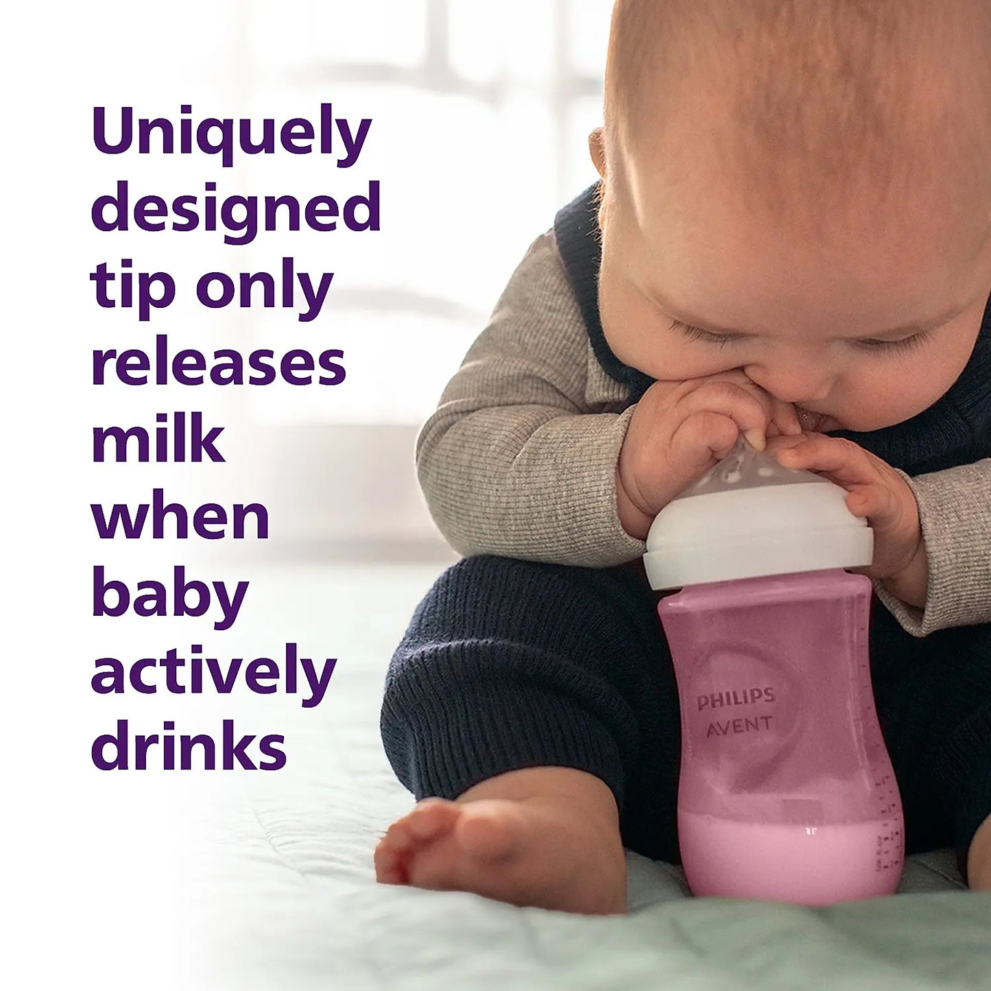 Natural Response Feeding bottle 260ml - Single Pack - Pink (SCY903/11)