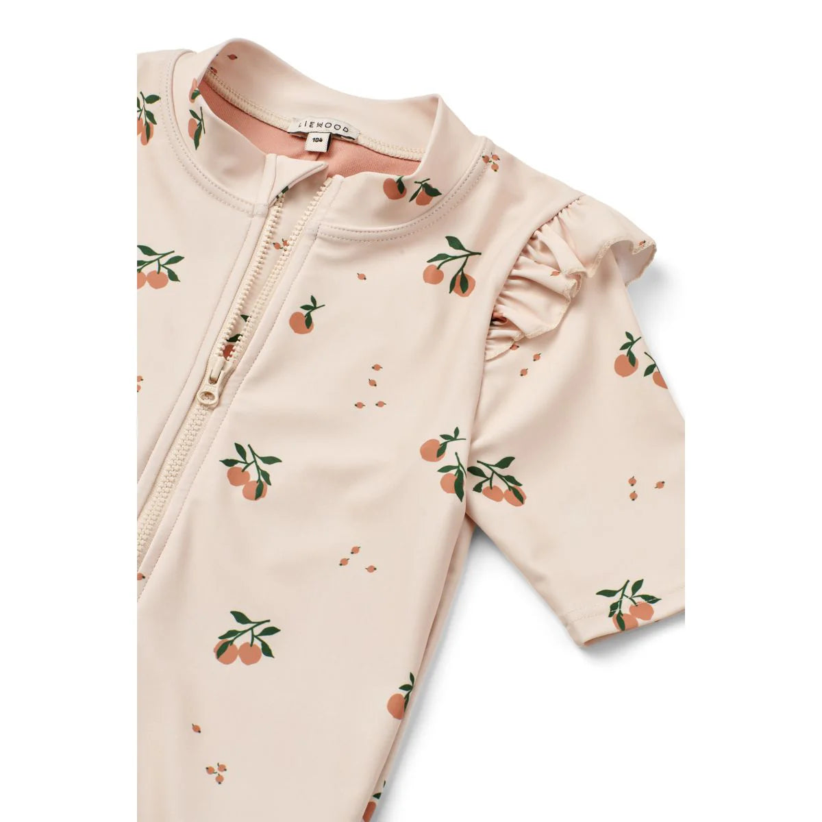 Amel Printed Swim Jumpsuit - Peach / Sea Shell