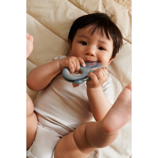Rita Elephant Cooling Teether 2-Pack - Sandy / Dove Blue