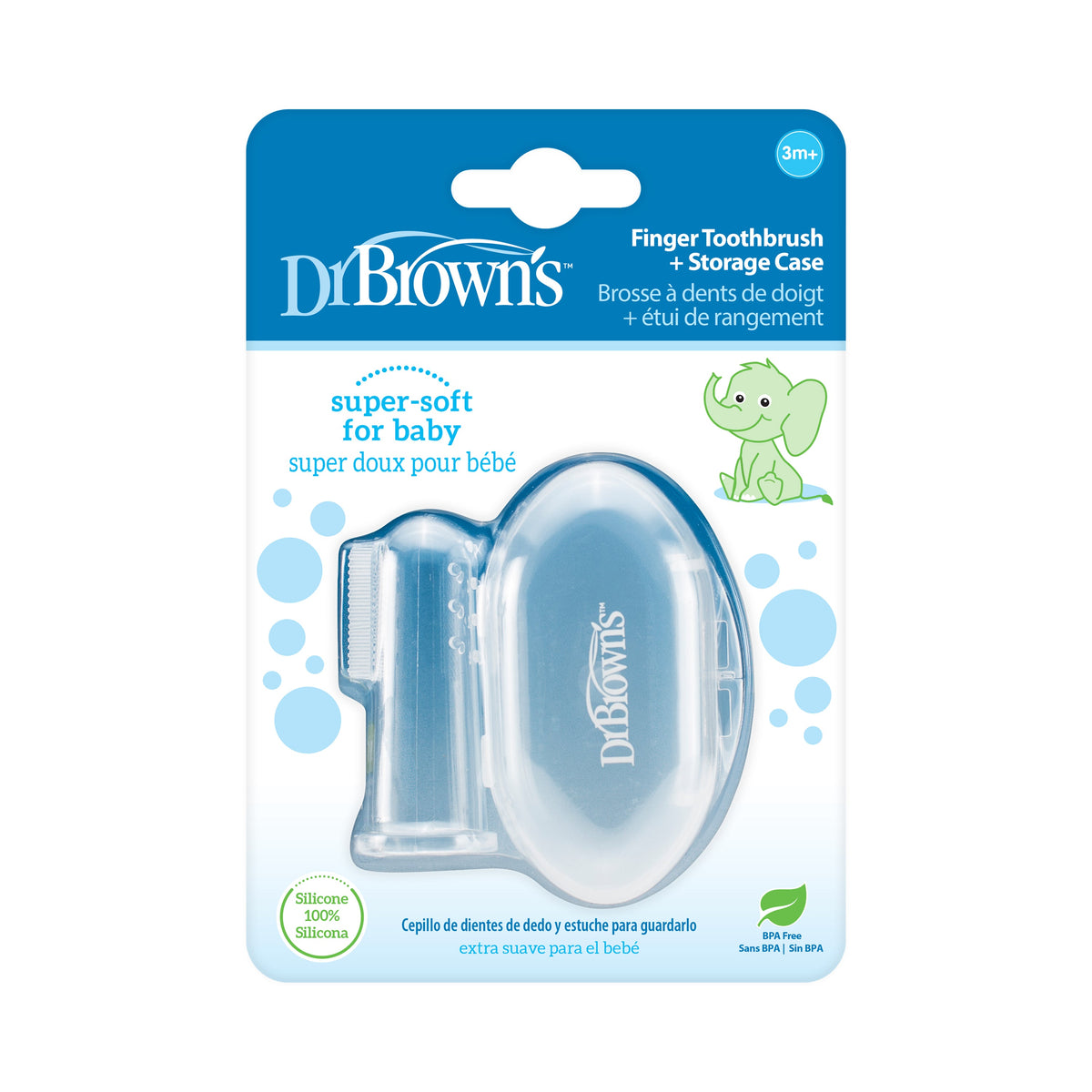 Silicone Finger Toothbrush with Case