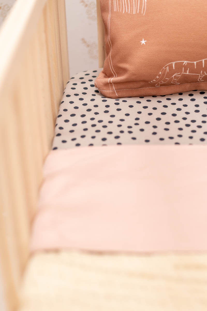 Toddler Fitted Sheet - Bold Dots Dark Brown