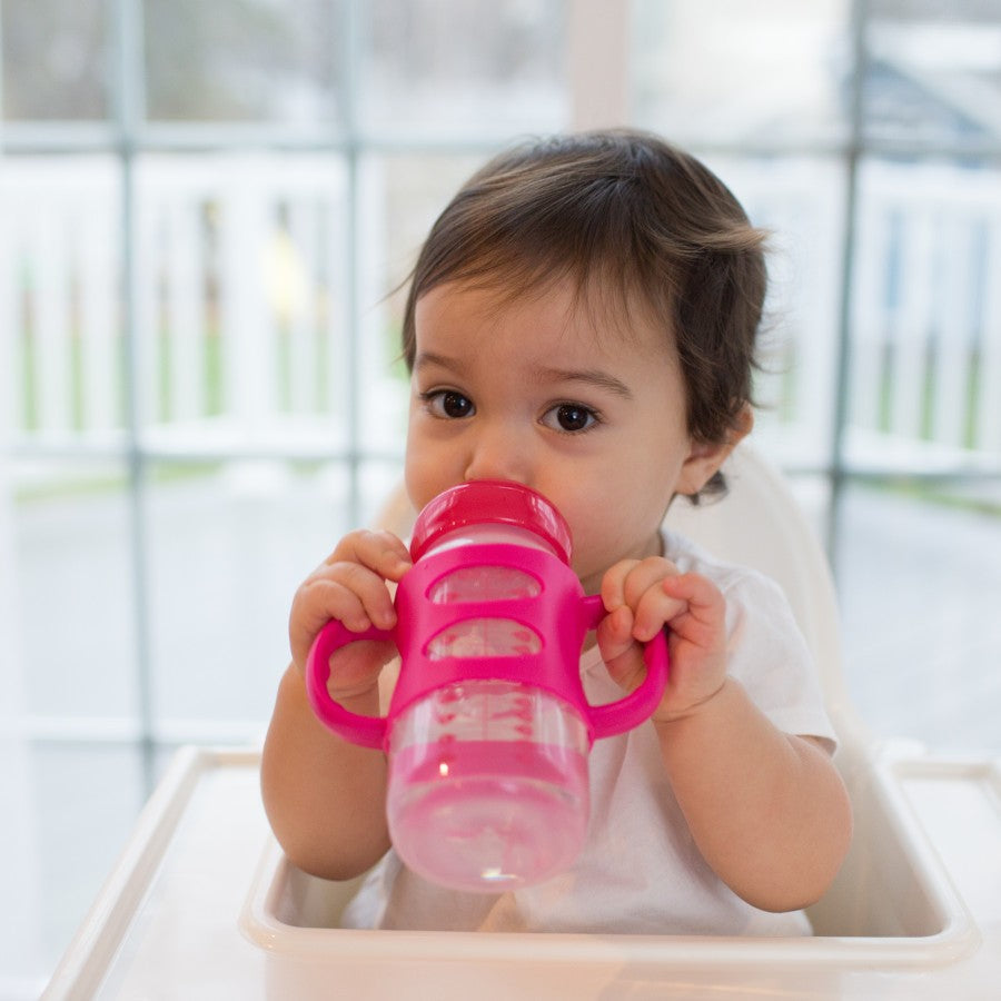 Milestones™ Wide-Neck Sippy Bottle with Handles - Pink