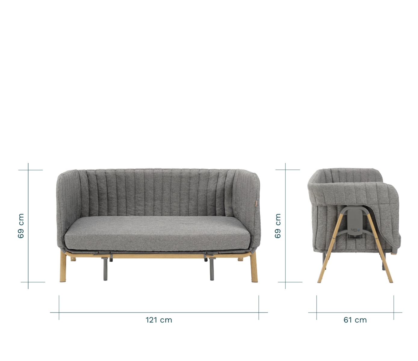 Cozee XL Junior Bed & Sofa Expansion Pack - Oak/Charcoal