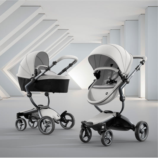 Mima Xari 4G Grey Chassis & White Seat Box with London Grey Starter Pack