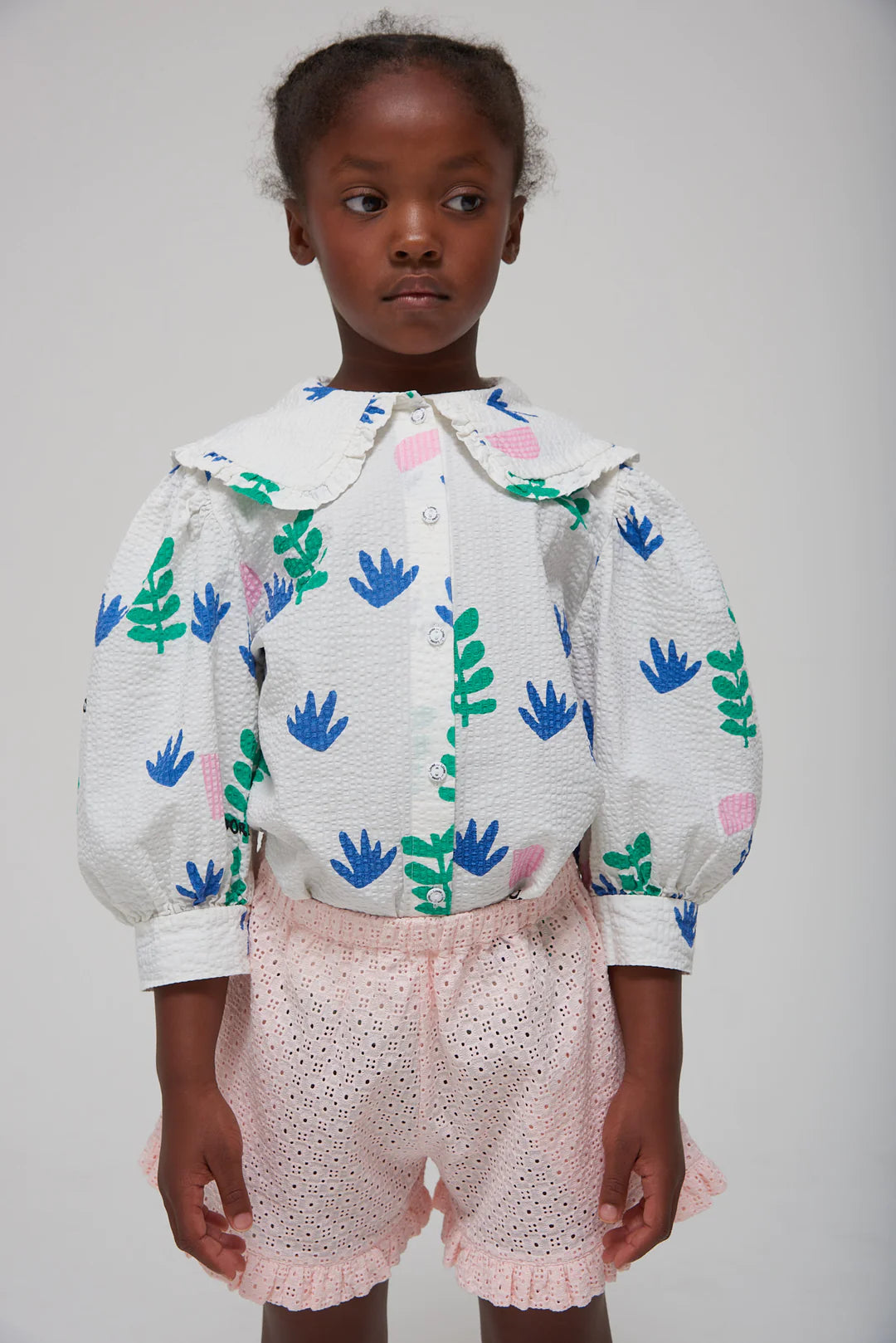 Delicate Pink Embroidered Frill Shorts