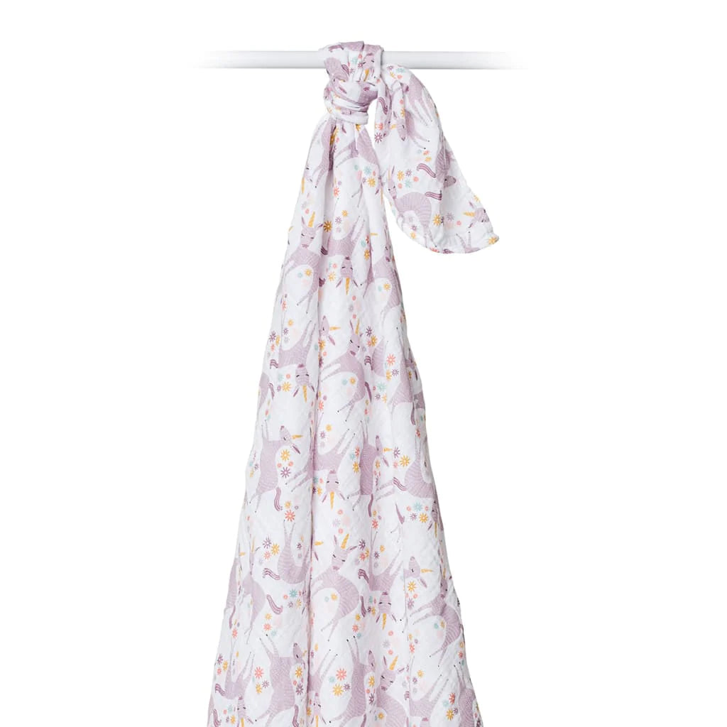Cotton Muslin Swaddle - Unicorn