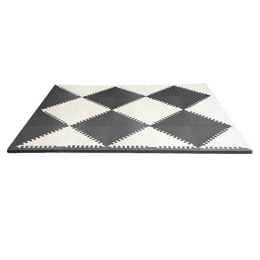 Playspot Geo Foam Floor Tiles - Black & Cream