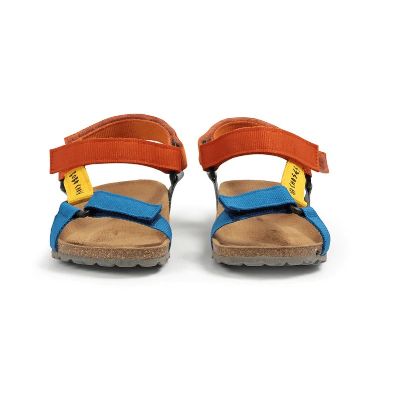 Color Block Velcro Strap Sandals