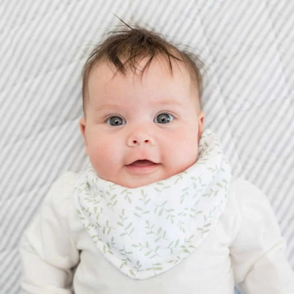 Bandana Bibs, Pack of 2 - Daisies/Greenery