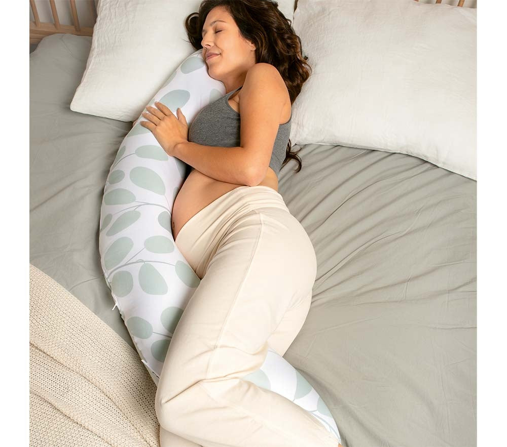 Buddy Pregnancy & Nursing Pillow - Leaves Aqua Green