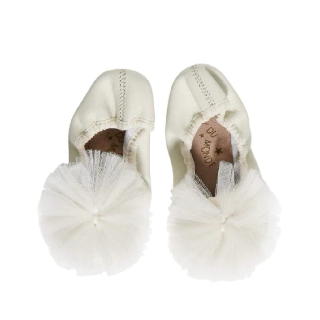 Puff Cream Ballet Flats