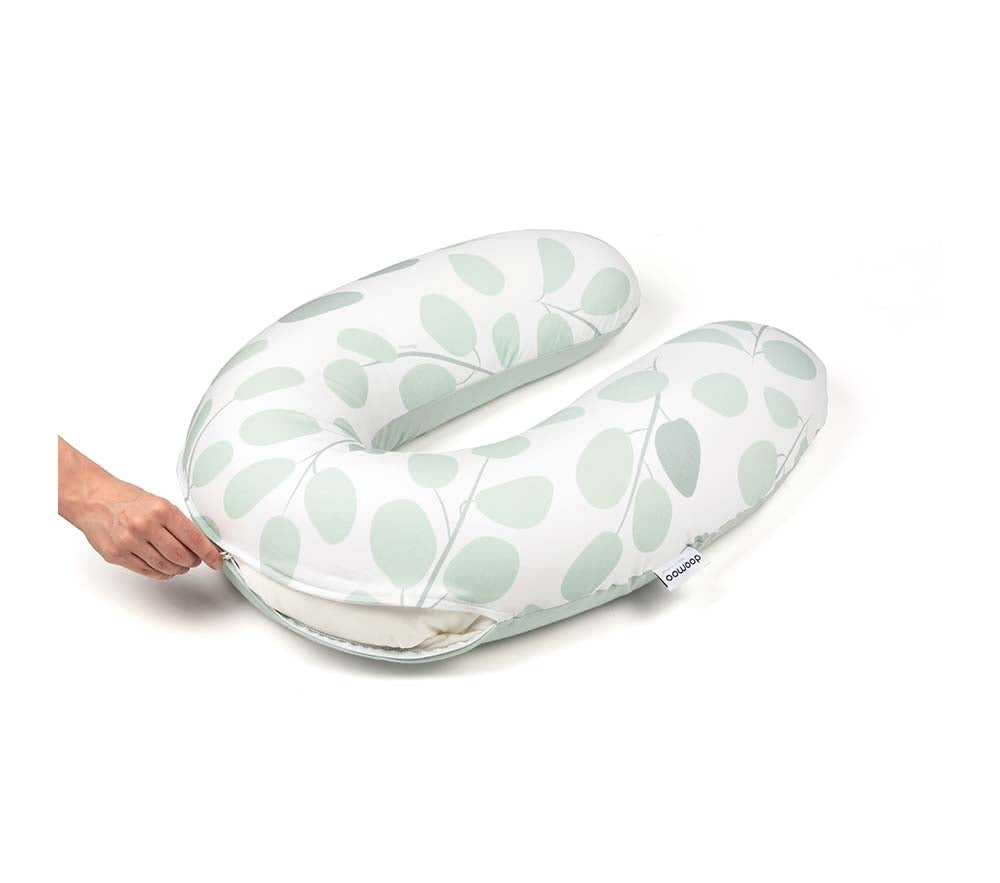 Buddy Pregnancy & Nursing Pillow - Leaves Aqua Green