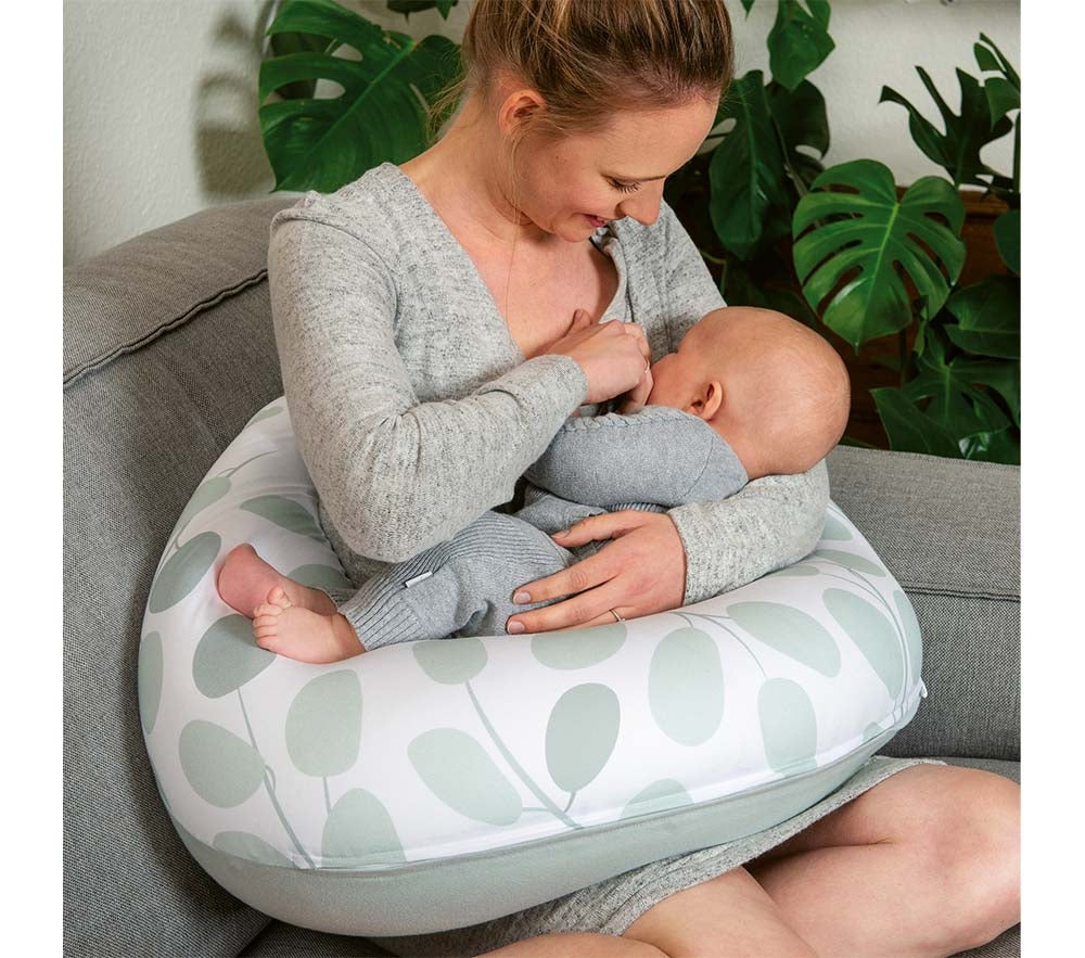 Buddy Pregnancy & Nursing Pillow - Leaves Aqua Green