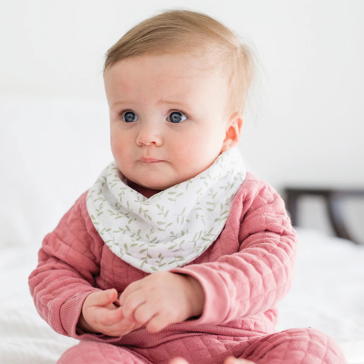 Bandana Bibs, Pack of 2 - Daisies/Greenery